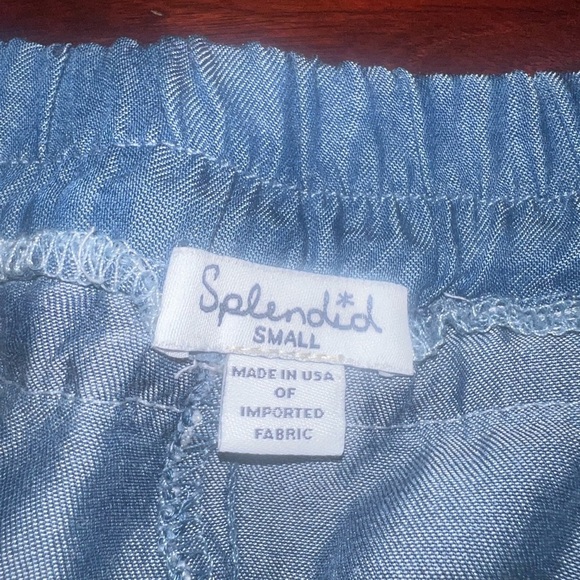 Splendid drawstring chambray shorts           Sz Small - Picture 3 of 6